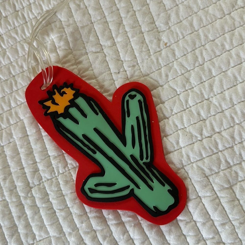 Luggage Tag Silicone Cactus Flower Desert Southwestern
